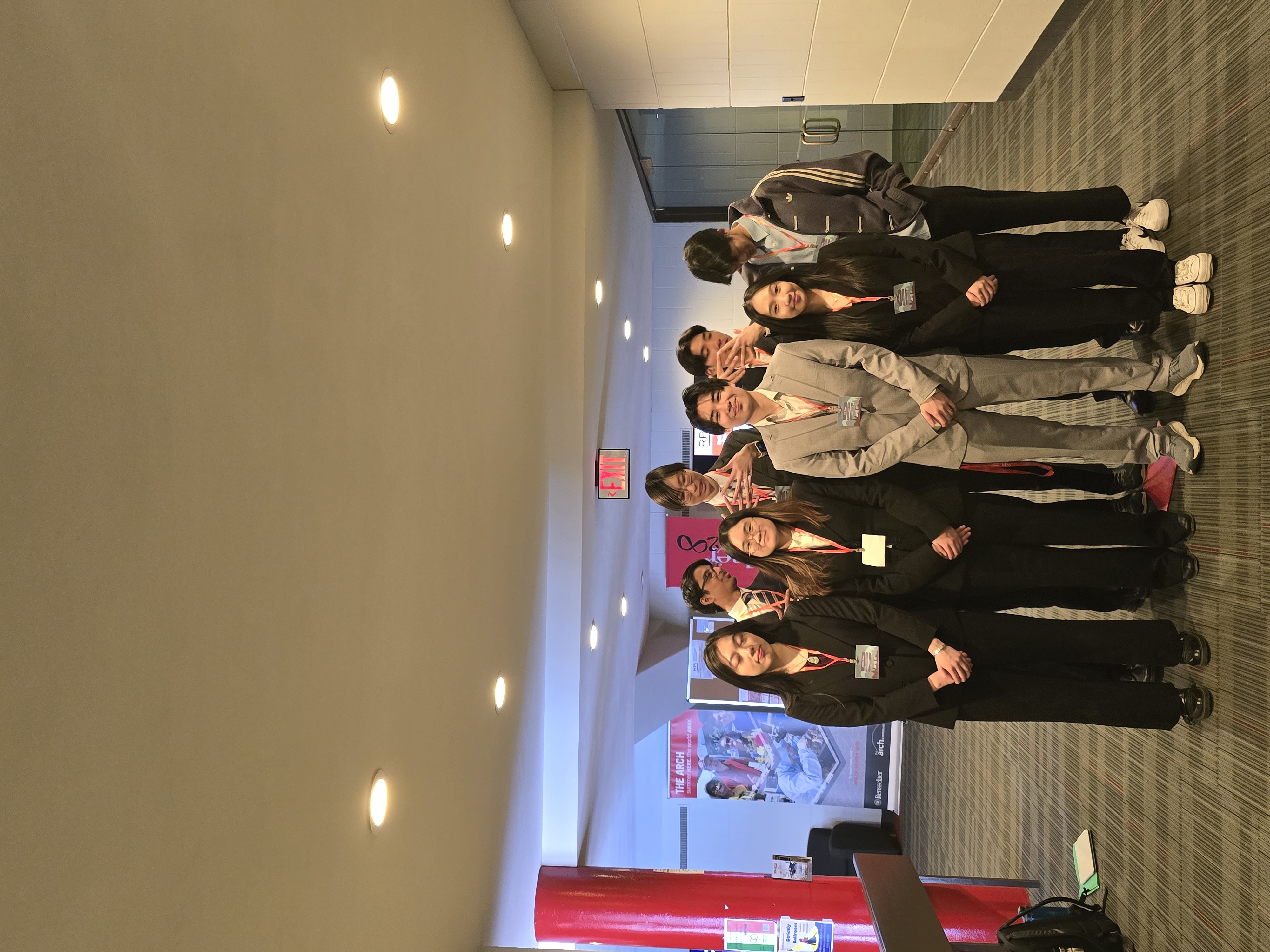 Students traveling to a conference
